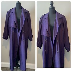 Vintage Purple Trench Coat XL